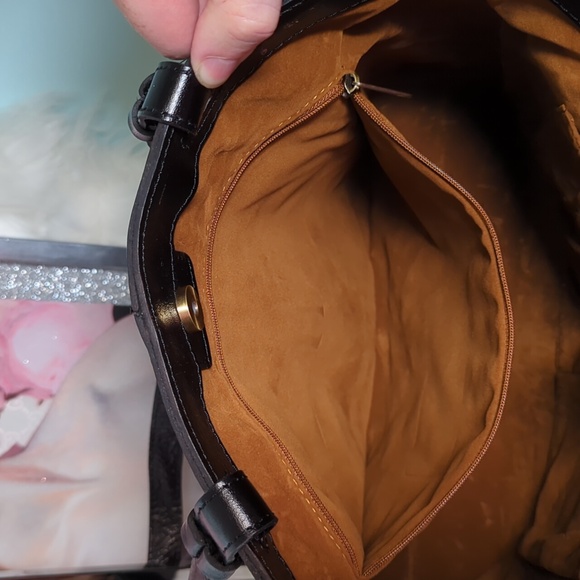 PATRICIA NASH NWT $269 Braden Black/British Tan Tote - Picture 4 of 5